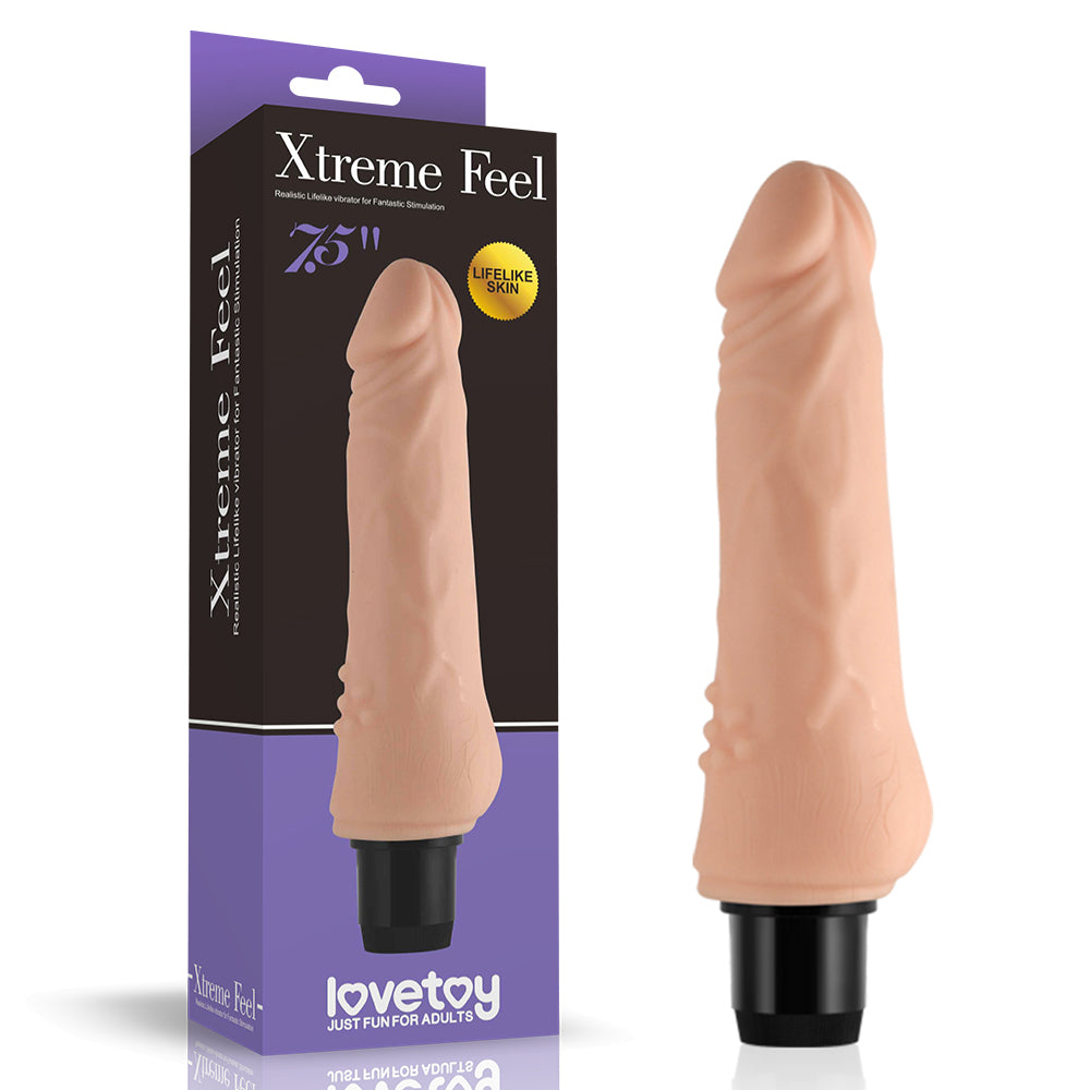 Lovetoy Xtreme Feel II Cyberskin Dildo Vibrator 7.5 inch