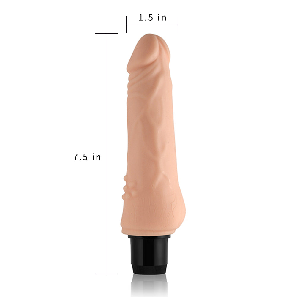 Lovetoy Xtreme Feel II Cyberskin Dildo Vibrator 7.5 inch