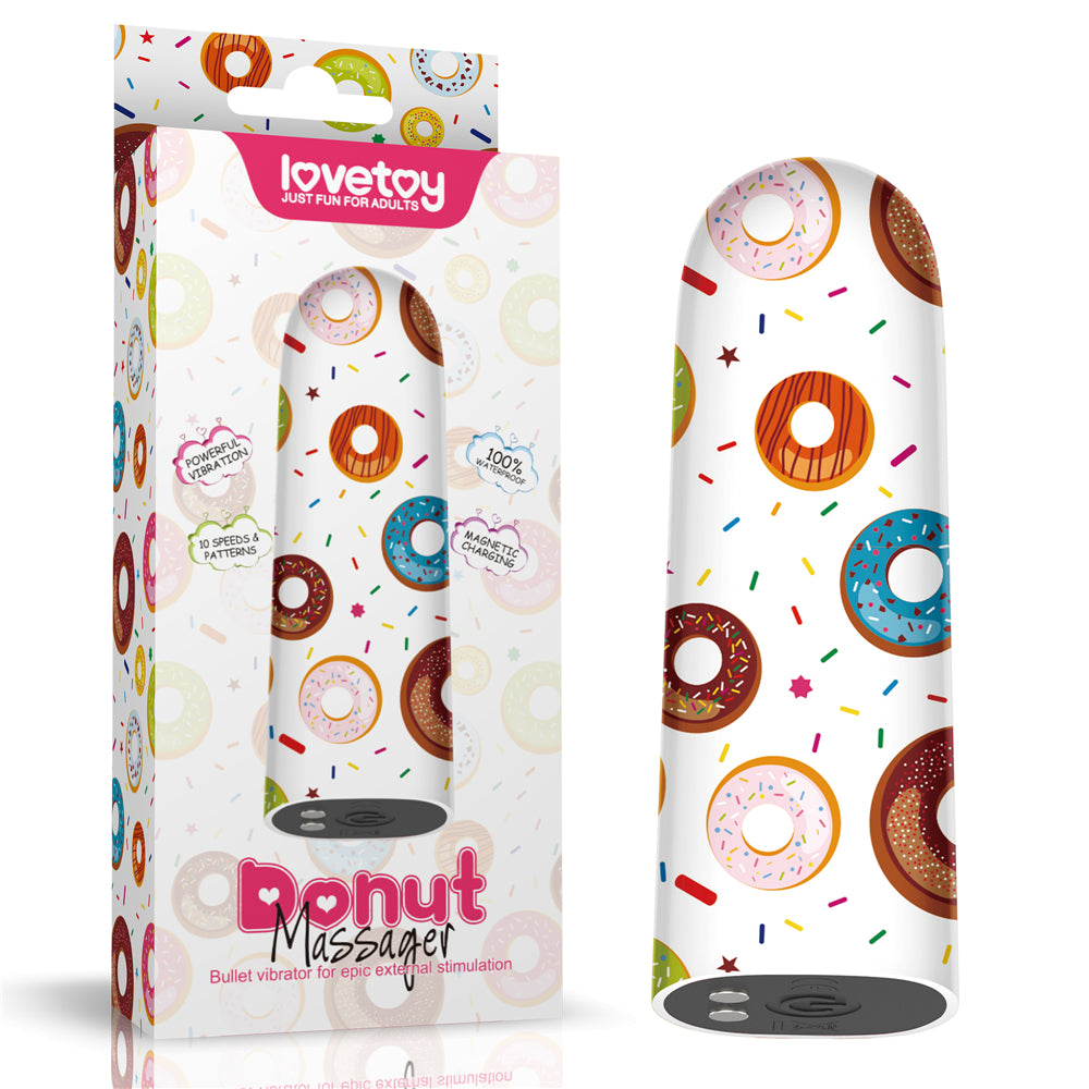 Lovetoy Rechargeable Donut Mini Bullet Vibrator 10 Speed