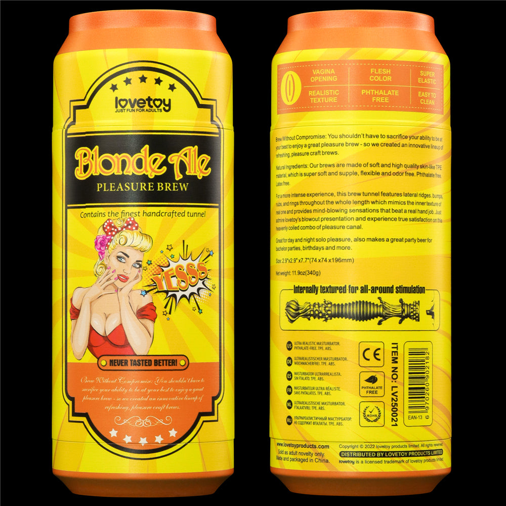 Lovetoy Discreet Pleasure Brew Blond Ale Male Masturbator/Stroker