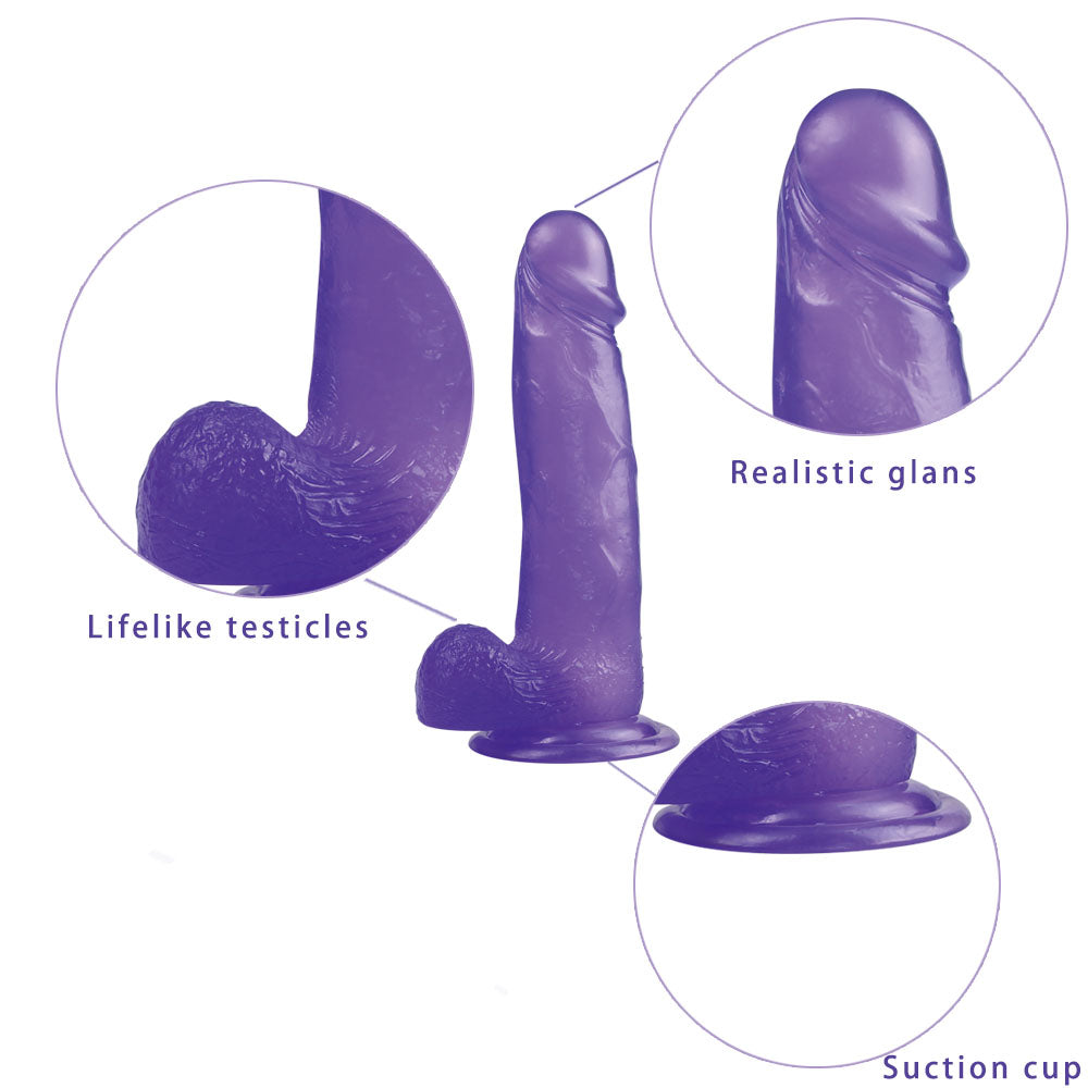 Lovetoy 8" Jelly Studs Crystal Dildo Large