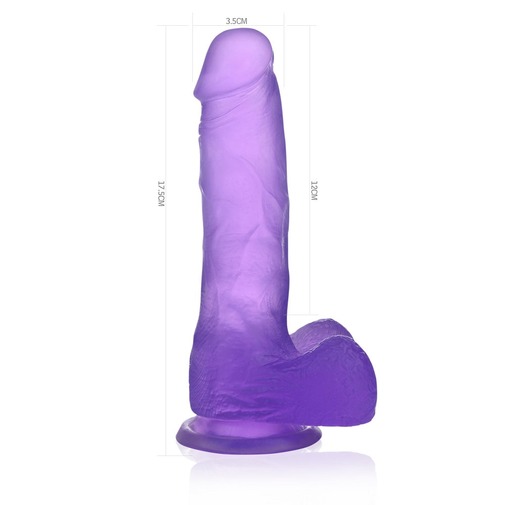 Lovetoy 7" Jelly Studs Crystal Dildo Medium