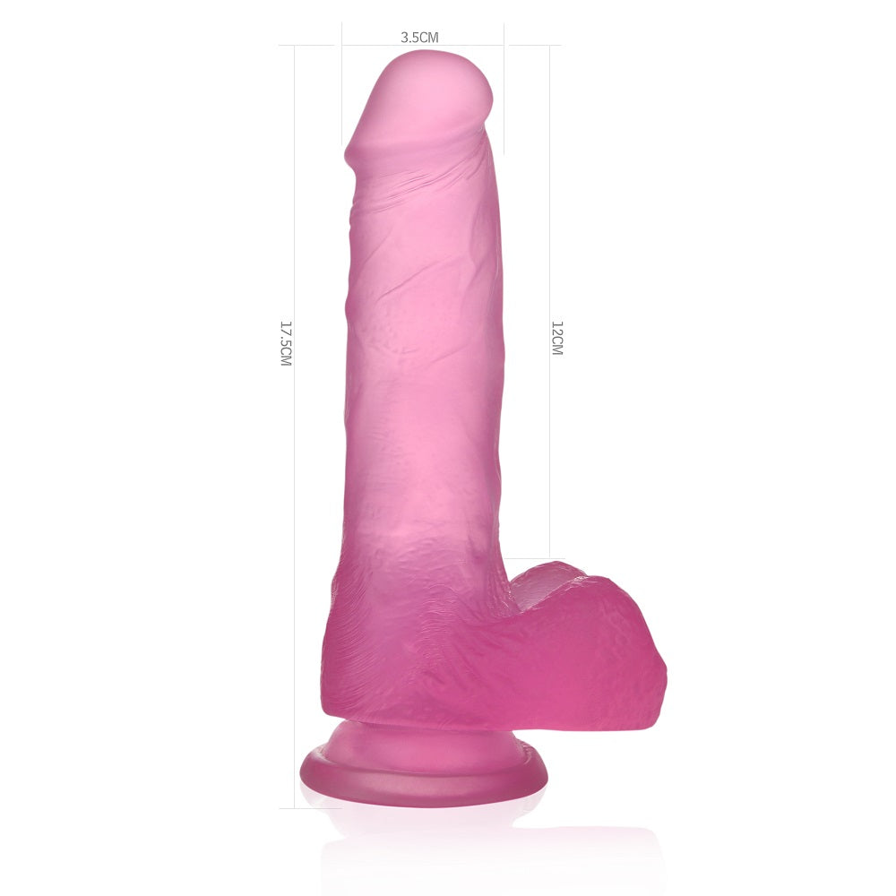 Lovetoy 7" Jelly Studs Crystal Dildo Medium