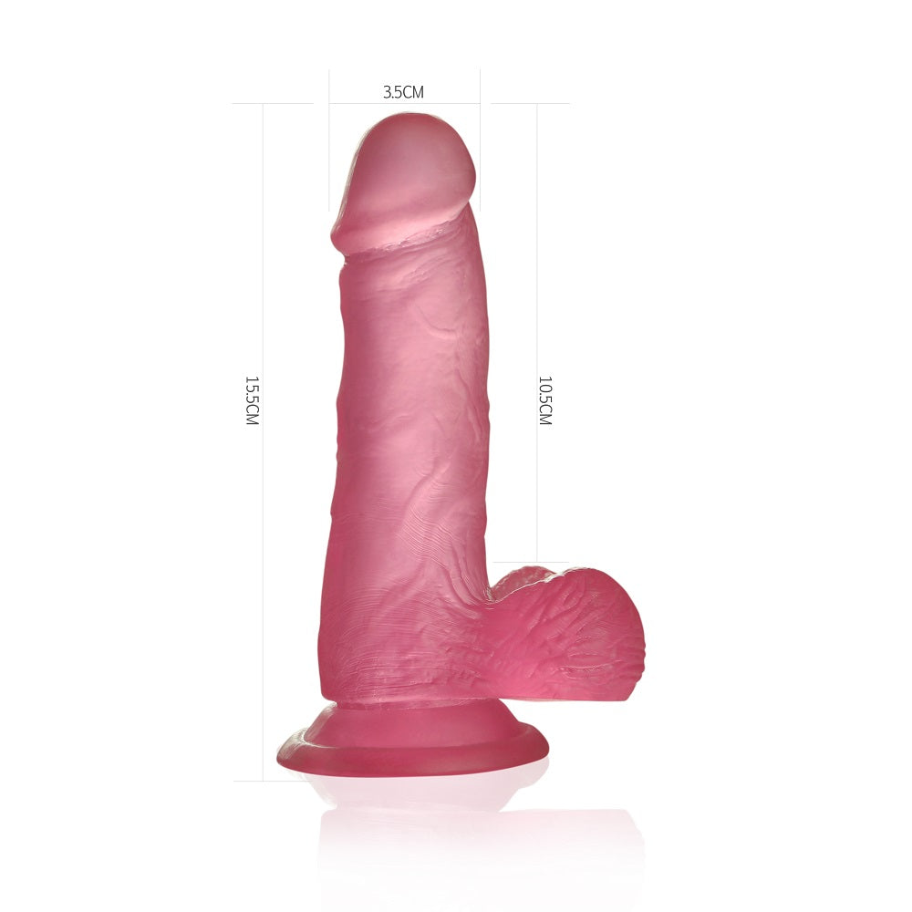 Lovetoy 6" Jelly Studs Crystal Dildo Small