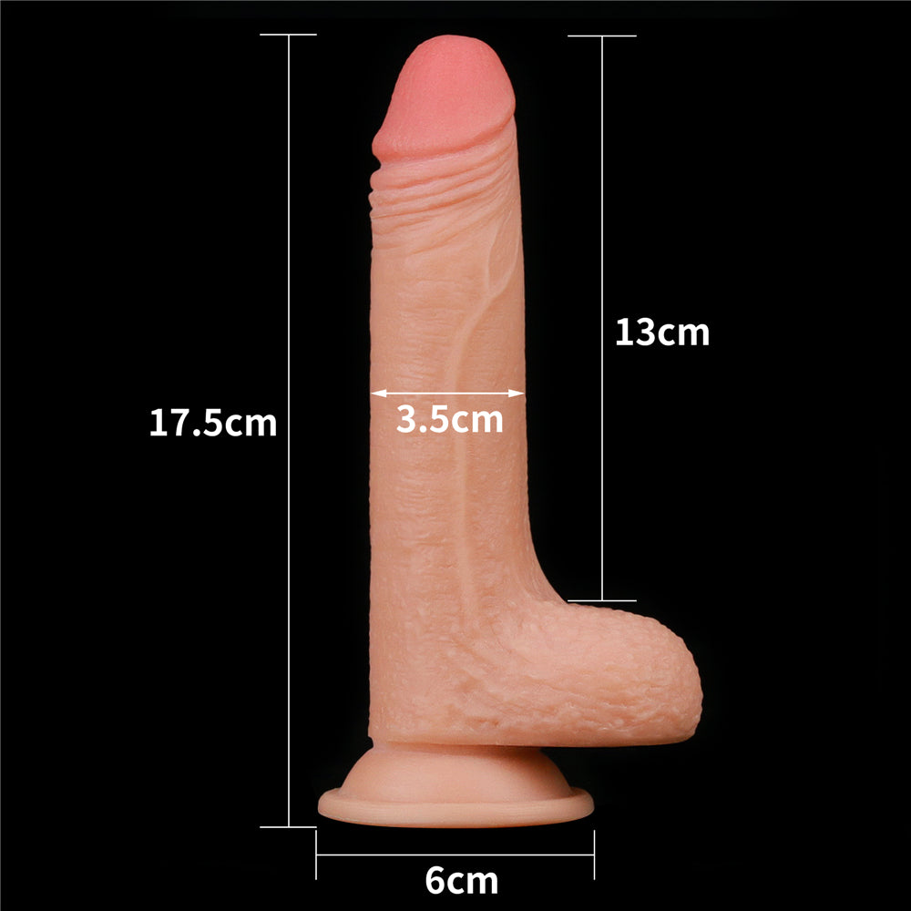 Lovetoy Sliding Skin Dual Layer Dildo 7 inch