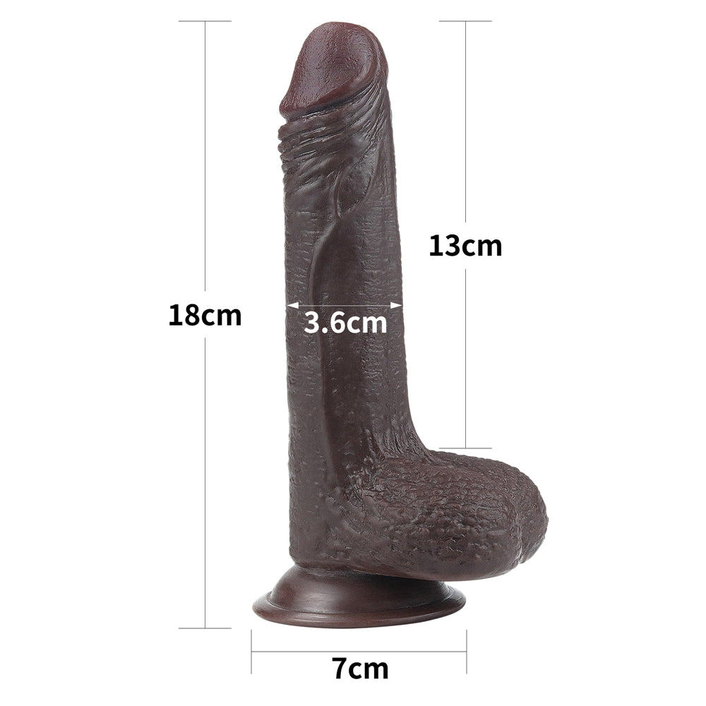 Lovetoy Sliding Skin Dual Layer Dildo 7 inch