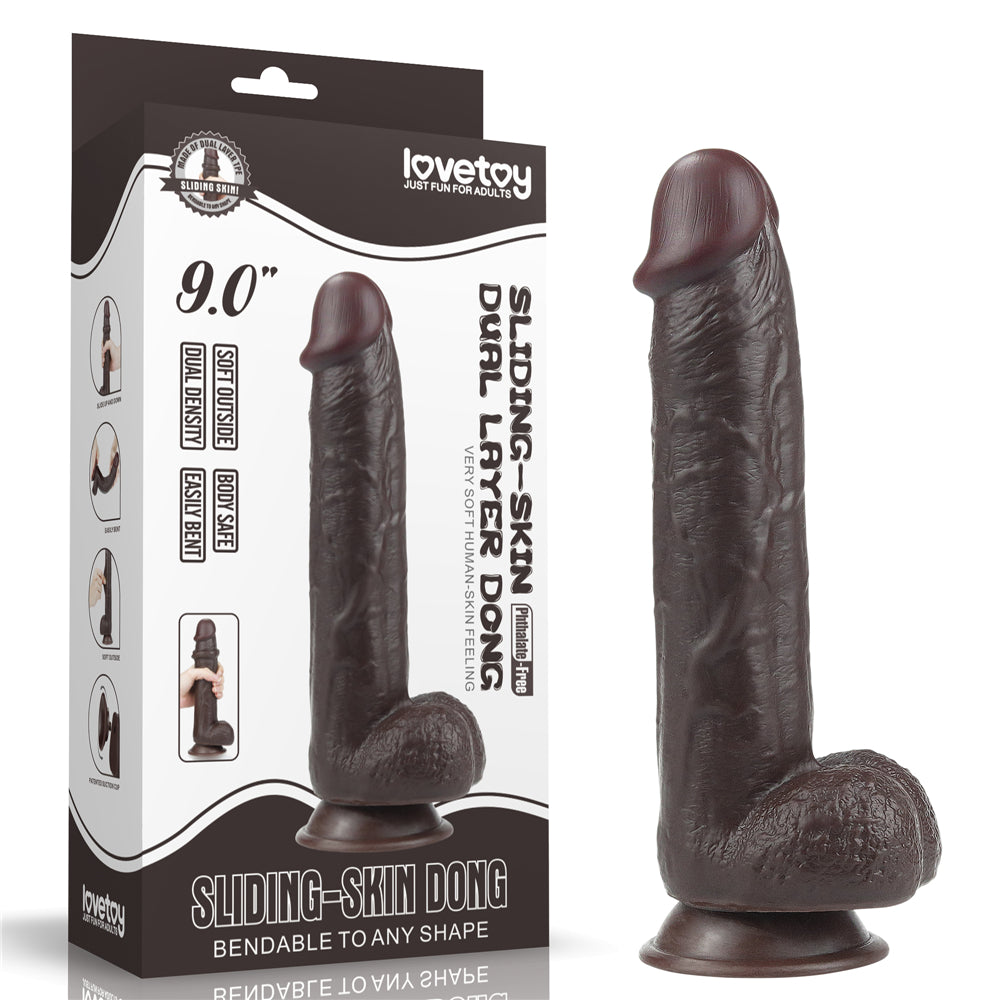 Lovetoy Sliding Skin Dual Layer Dildo 9 inch