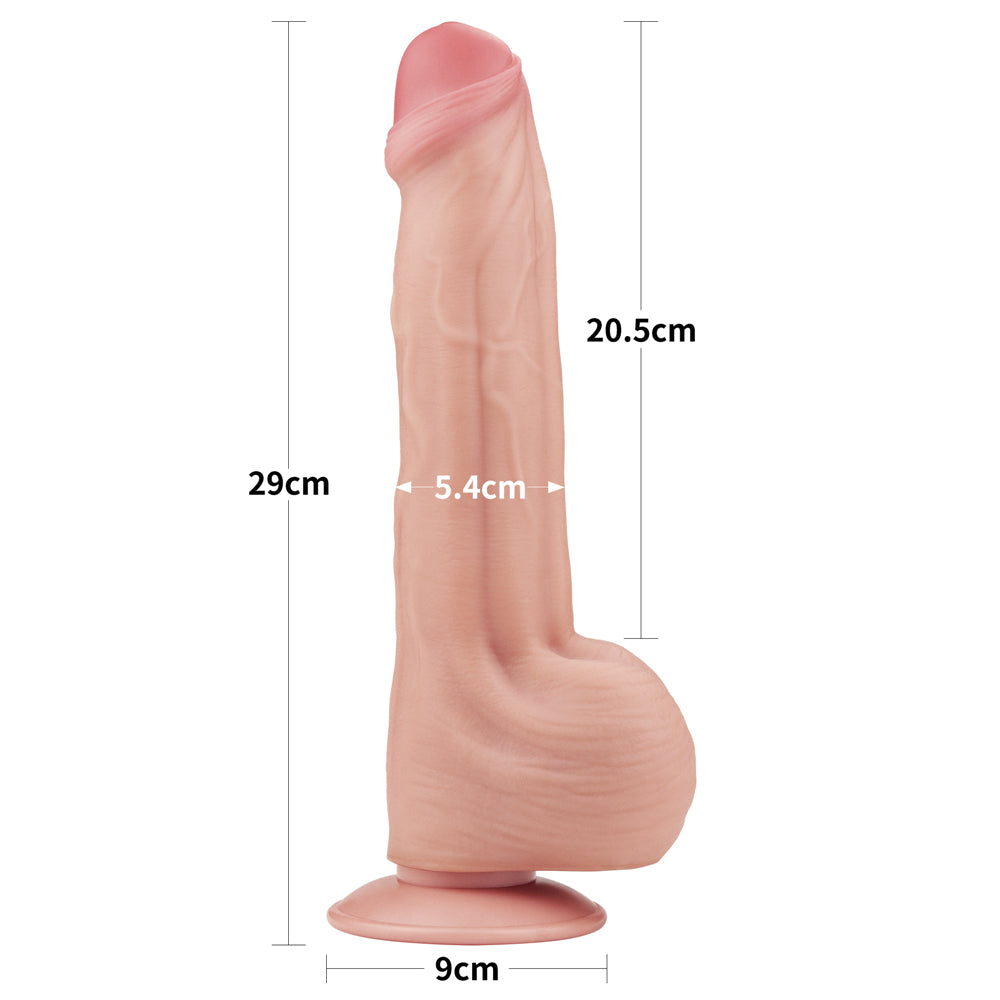 Lovetoy Sliding Skin Dual Layer Dildo 11.5 inch