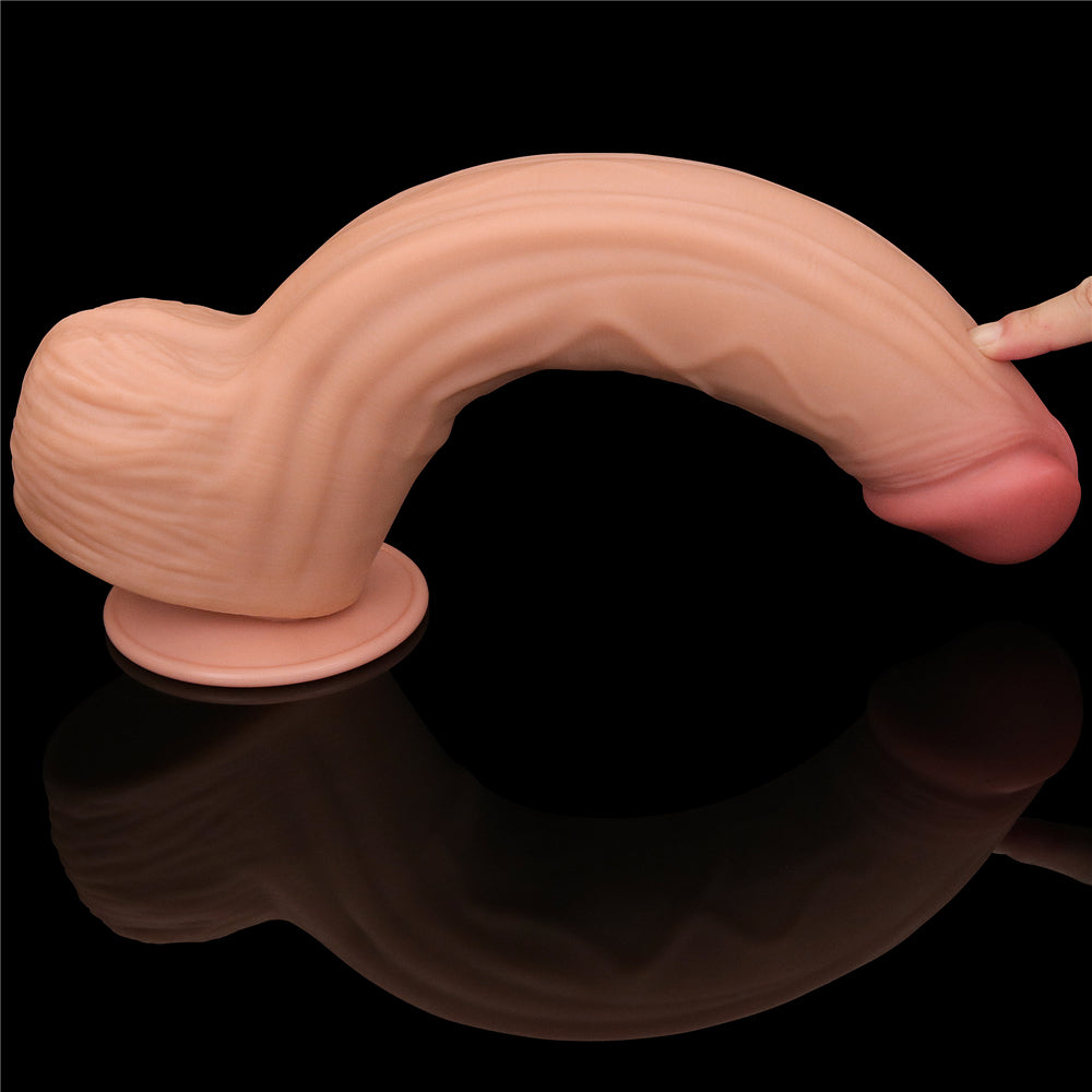 Lovetoy Sliding Skin Dual Layer Dildo 12 inch