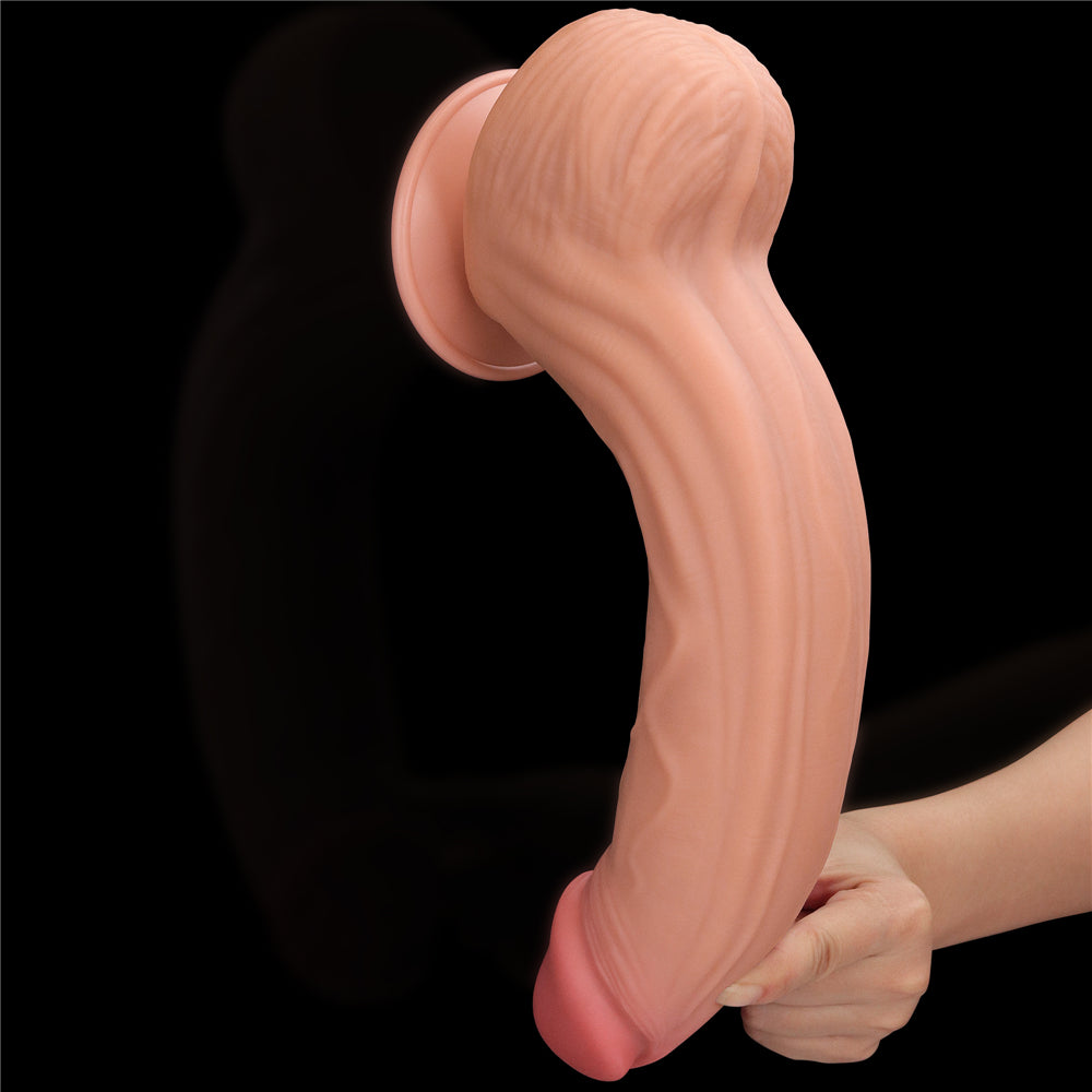 Lovetoy Sliding Skin Dual Layer Dildo 12 inch