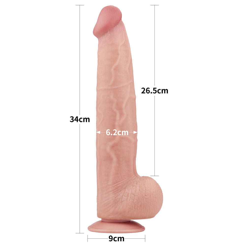 Lovetoy Sliding Skin Dual Layer Dildo 13.5 inch