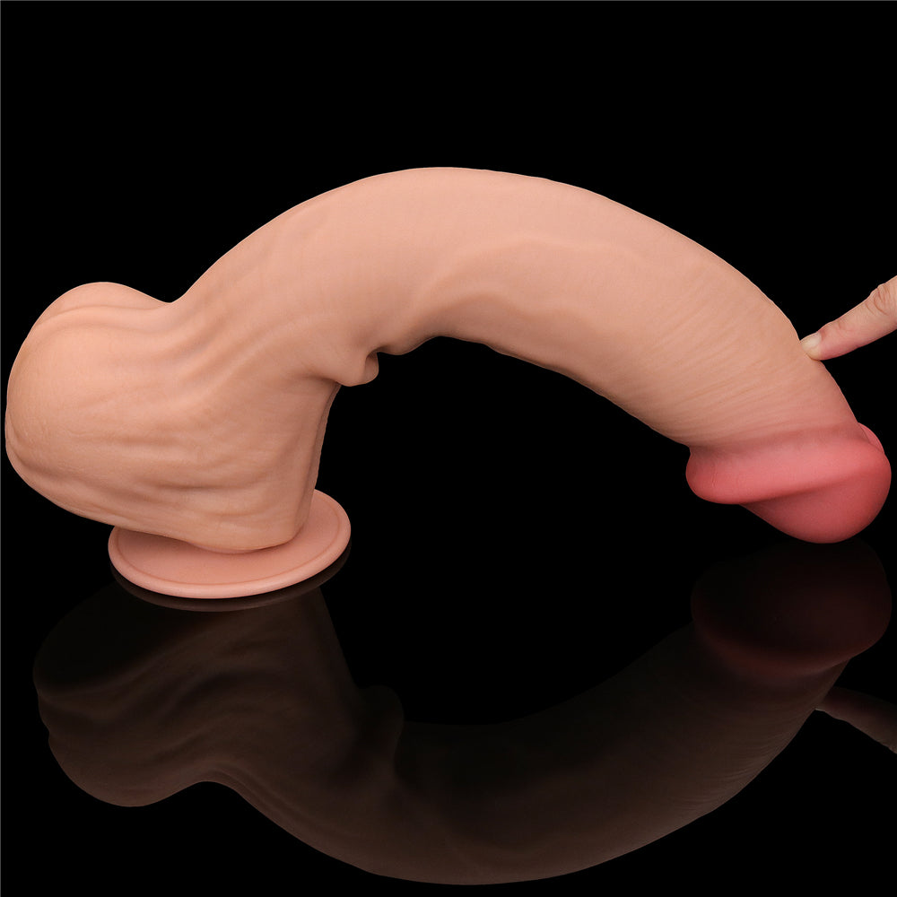 Lovetoy Sliding Skin Dual Layer Dildo 14 inch