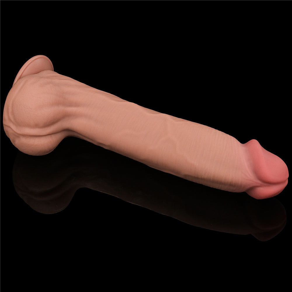 Lovetoy Sliding Skin Dual Layer Dildo 14 inch