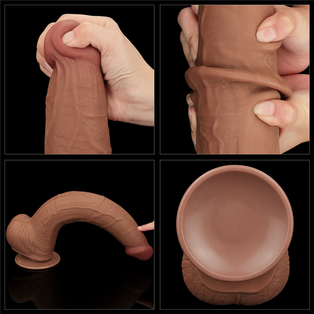 Lovetoy Sliding Skin Dual Layer Dildo 13.5 inch