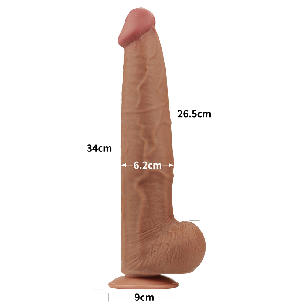 Lovetoy Sliding Skin Dual Layer Dildo 13.5 inch