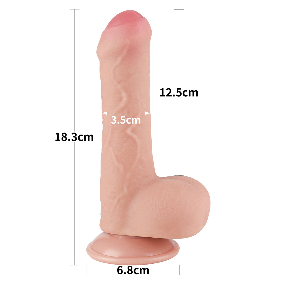 Lovetoy Sliding Skin Dual Layer Dildo 7 inch