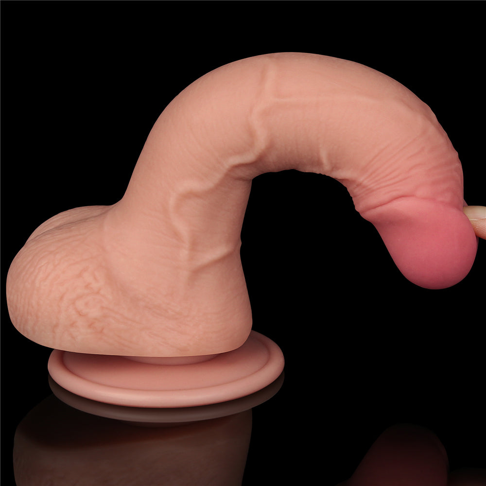 Lovetoy Sliding Skin Dual Layer Dildo 7.5 inch