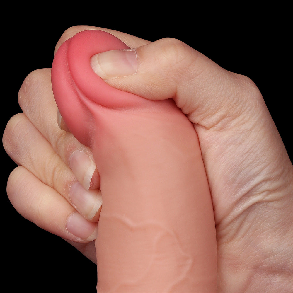 Lovetoy Sliding Skin Dual Layer Dildo 7.5 inch