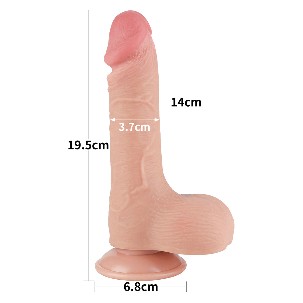 Lovetoy Sliding Skin Dual Layer Dildo 7.5 inch