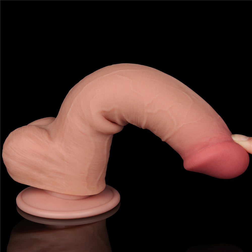 Lovetoy Sliding Skin Dual Layer Dildo 8 inch