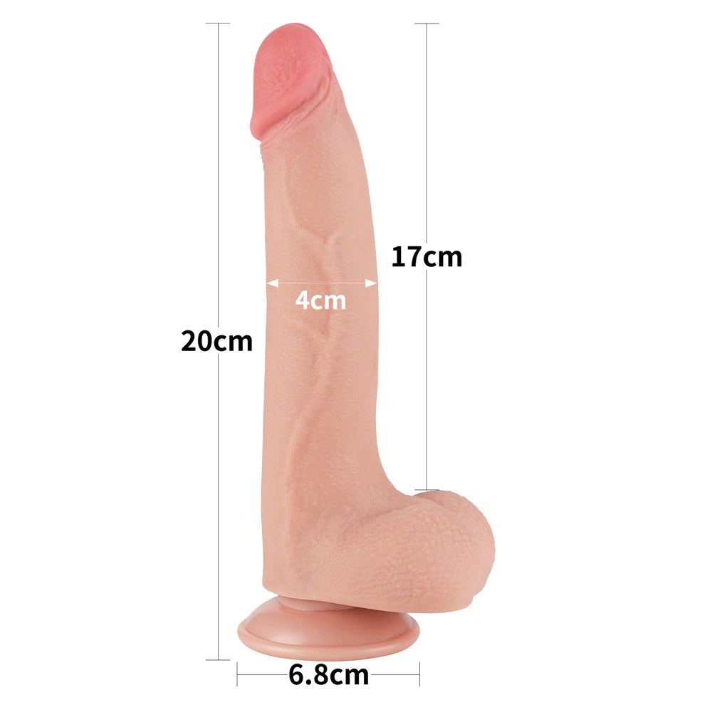 Lovetoy Sliding Skin Dual Layer Dildo 8.5 inch