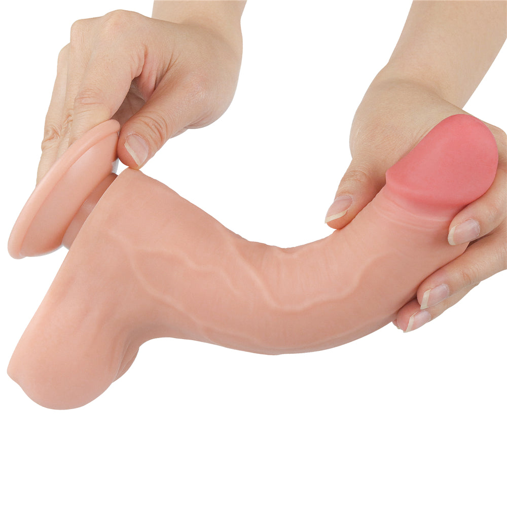 Lovetoy Sliding Skin Dual Layer Dildo 8.5 inch