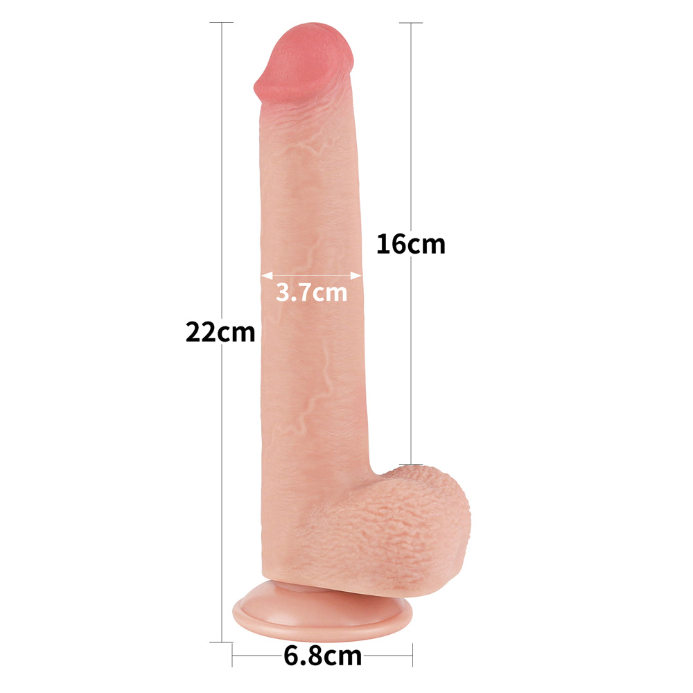 Lovetoy Sliding Skin Dual Layer Dildo 9 inch