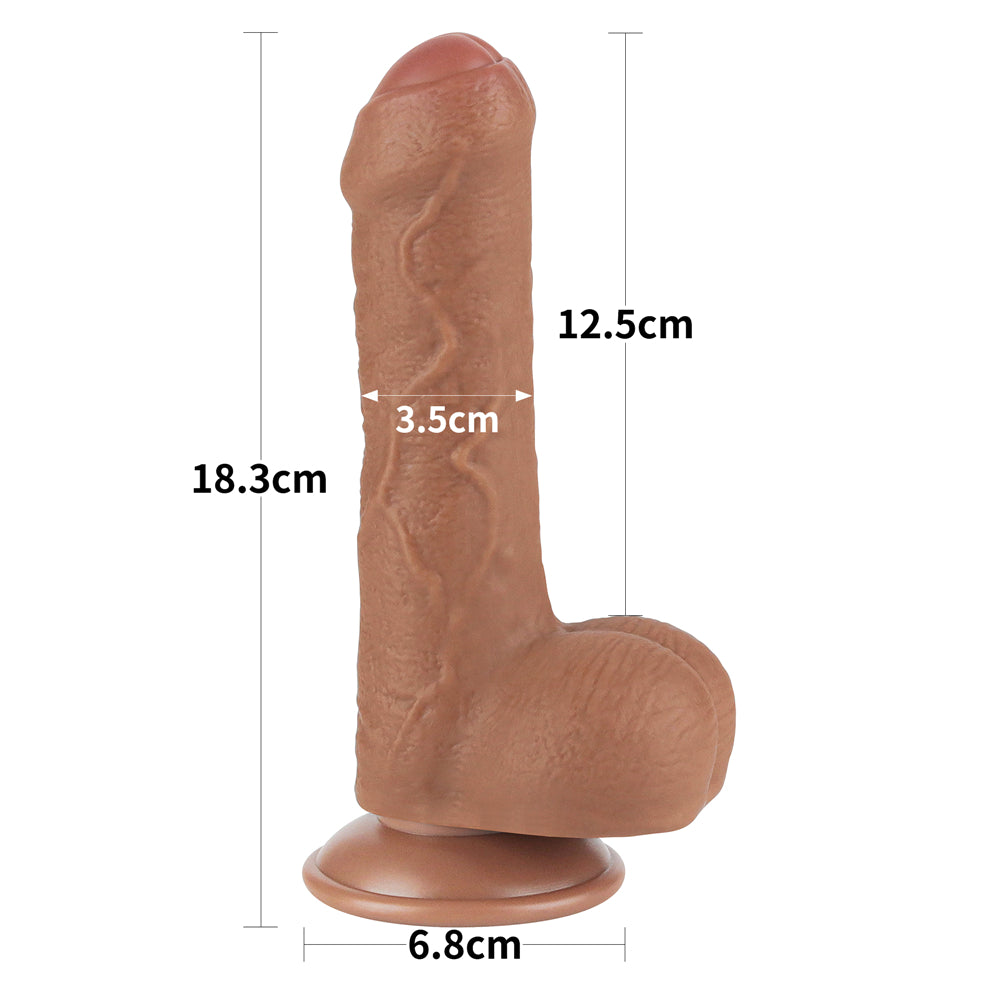 Lovetoy Sliding Skin Dual Layer Dildo 7 inch