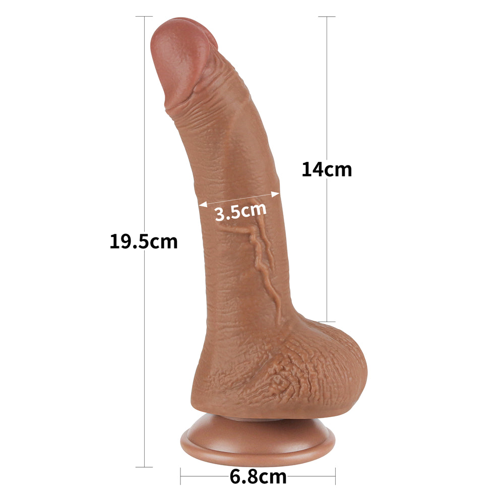 Lovetoy Sliding Skin Dual Layer Dildo 7.5 inch