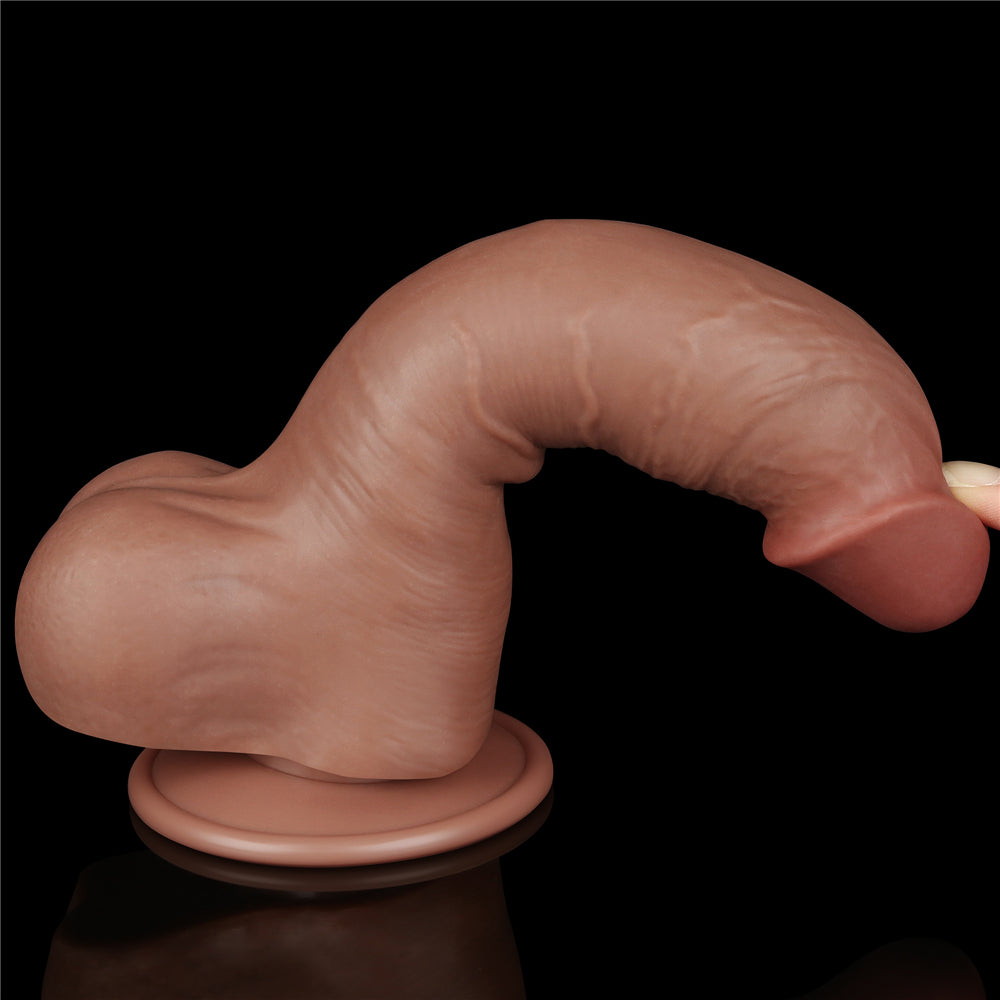 Lovetoy Sliding Skin Dual Layer Dildo 8 inch