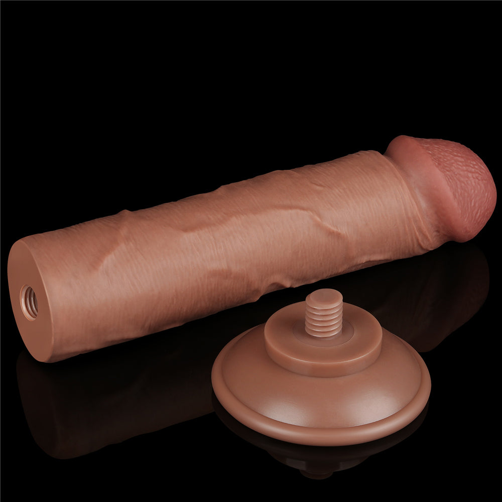 Lovetoy Sliding Skin Dual Layer Dildo without Balls 8 inch