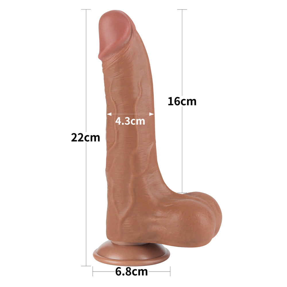 Lovetoy Sliding Skin Dual Layer Dildo 8.5 inch