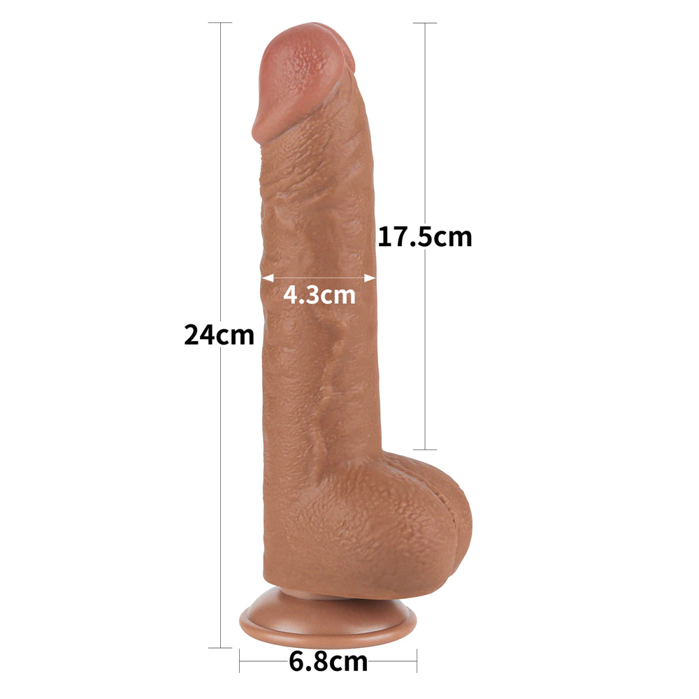 Lovetoy Sliding Skin Dual Layer Dildo 9.5 inch