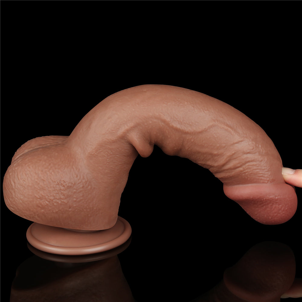 Lovetoy Sliding Skin Dual Layer Dildo 9.5 inch