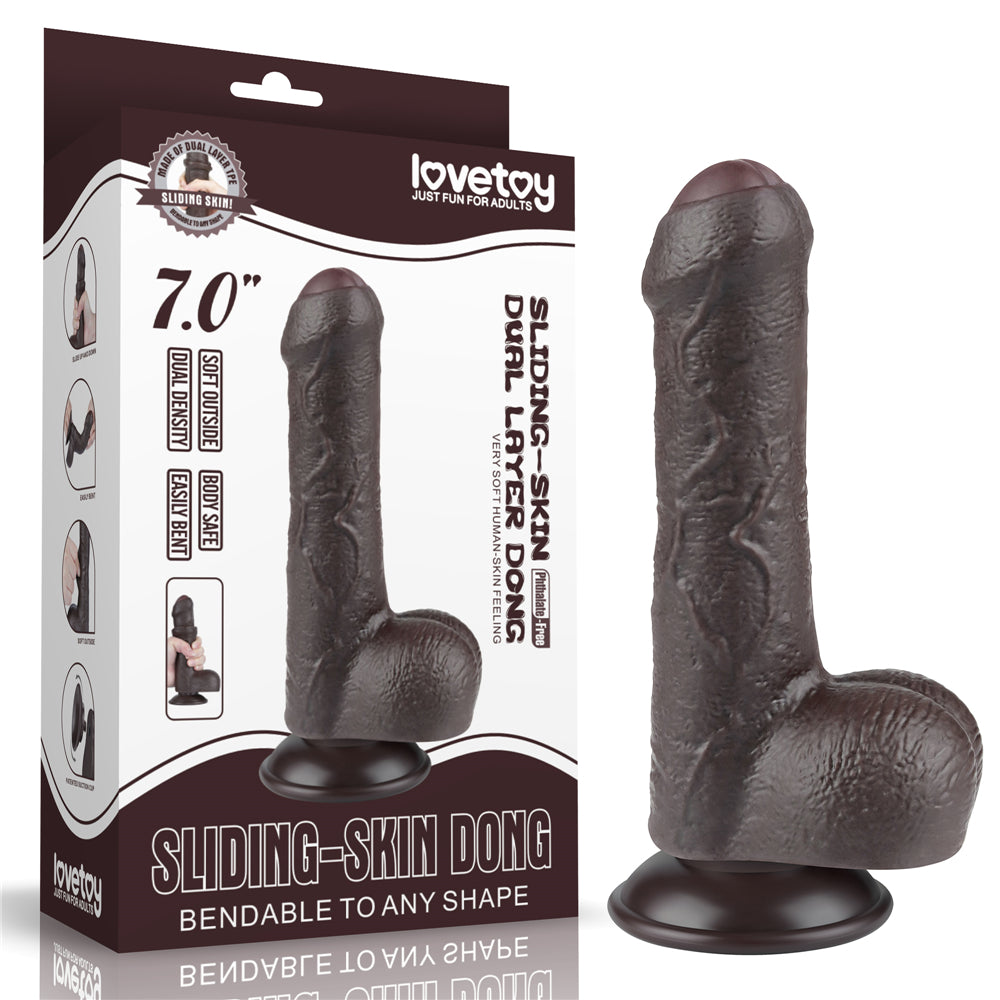 Lovetoy Sliding Skin Dual Layer Dildo 7 inch