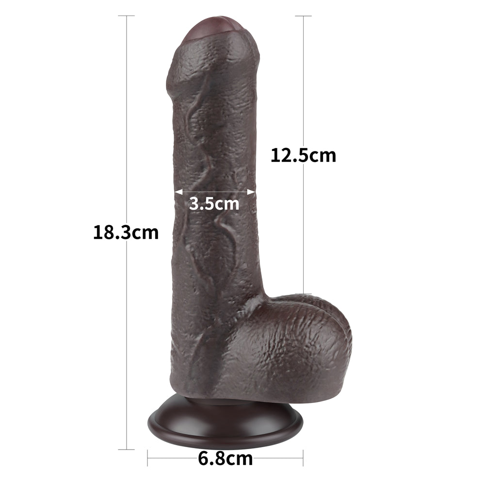 Lovetoy Sliding Skin Dual Layer Dildo 7 inch