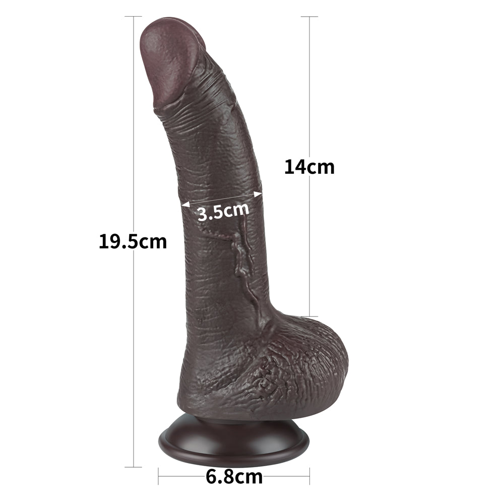 Lovetoy Sliding Skin Dual Layer Dildo 7.5 inch