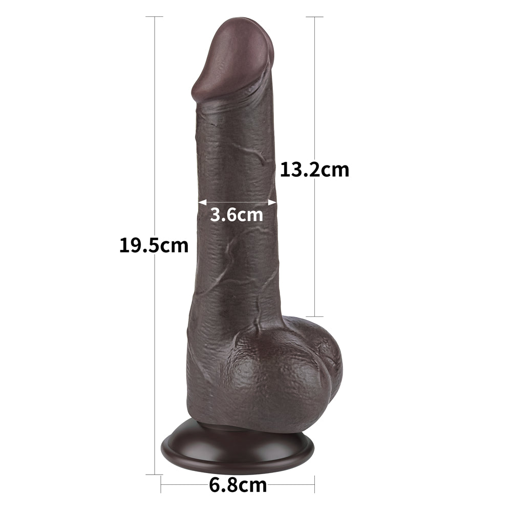 Lovetoy Sliding Skin Dual Layer Dildo 7.5 inch