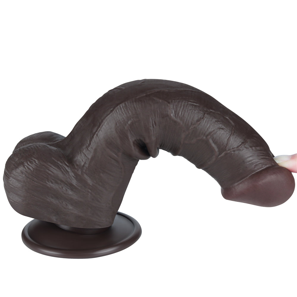 Lovetoy Sliding Skin Dual Layer Dildo 8 inch