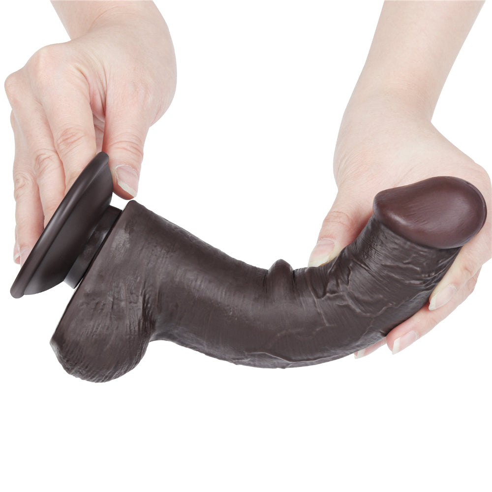 Lovetoy Sliding Skin Dual Layer Dildo 8 inch