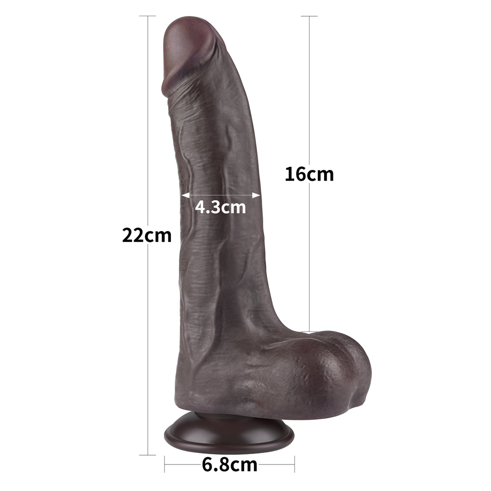 Lovetoy Sliding Skin Dual Layer Dildo 8.5 inch