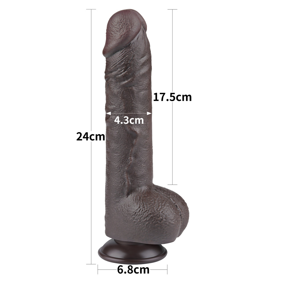 Lovetoy Sliding Skin Dual Layer Dildo 9.5 inch