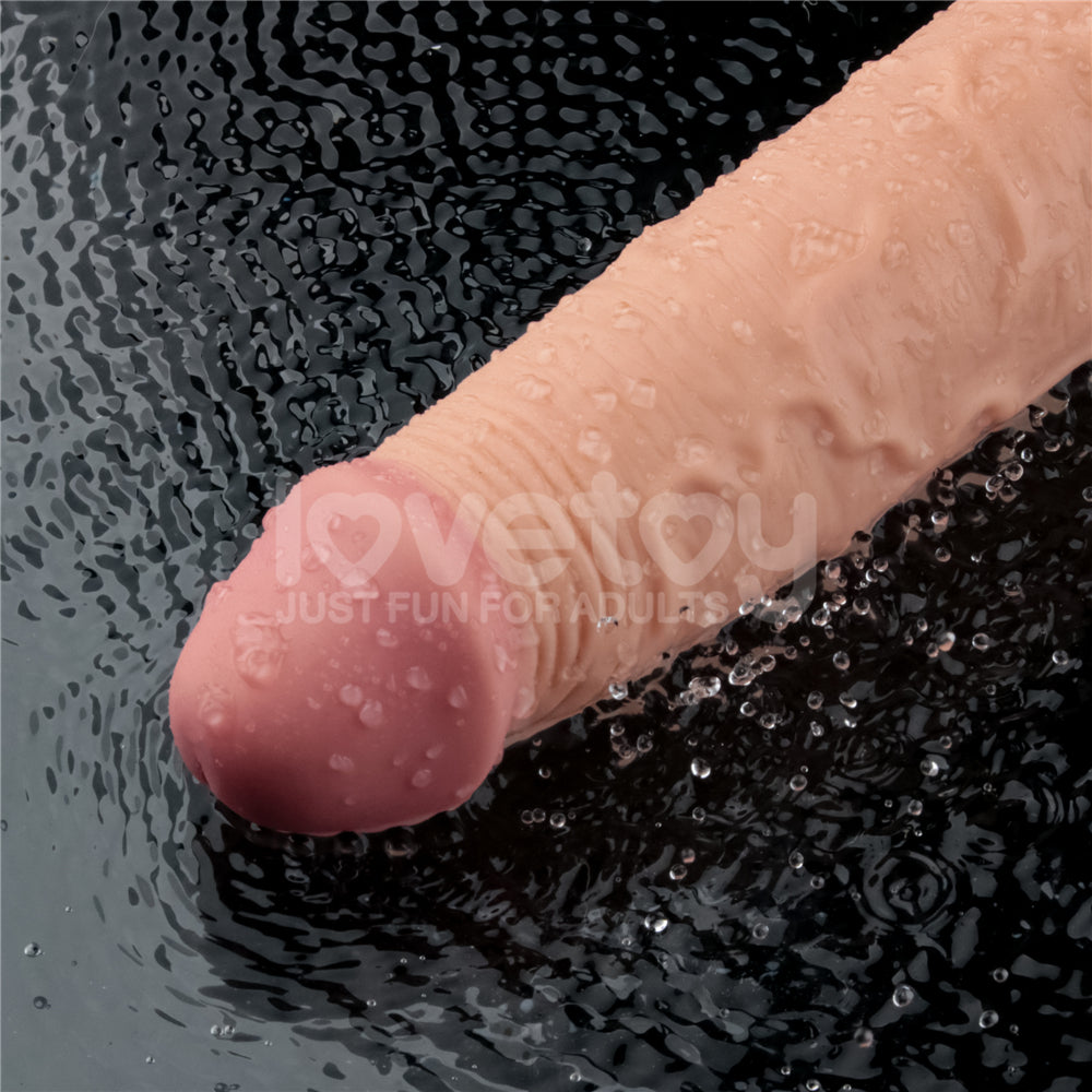 Lovetoy Real Softee Rechargeable Vibrating Dildo 9.5 inch