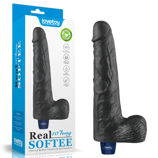 Lovetoy Real Softee Rechargeable Vibrating Dildo 10 inch