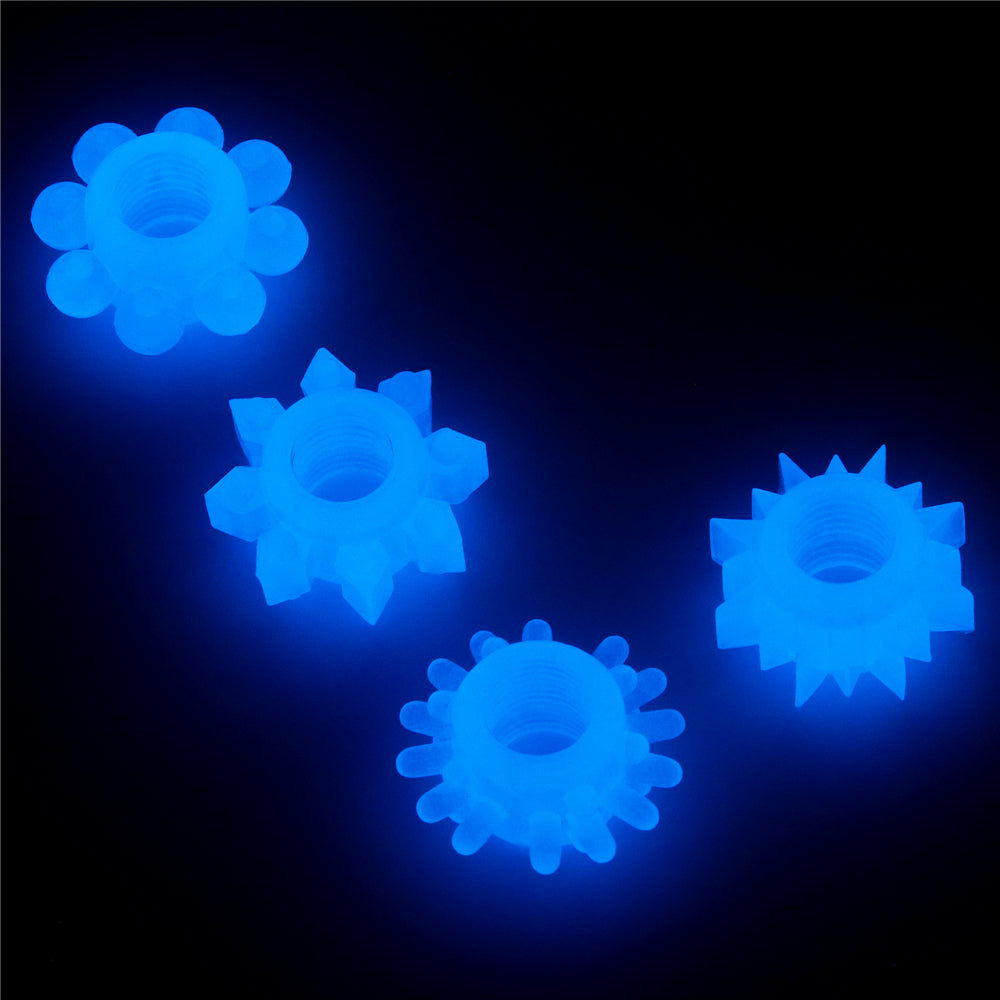 Lovetoy Lumino Play Penis Ring Set (4 Piece)
