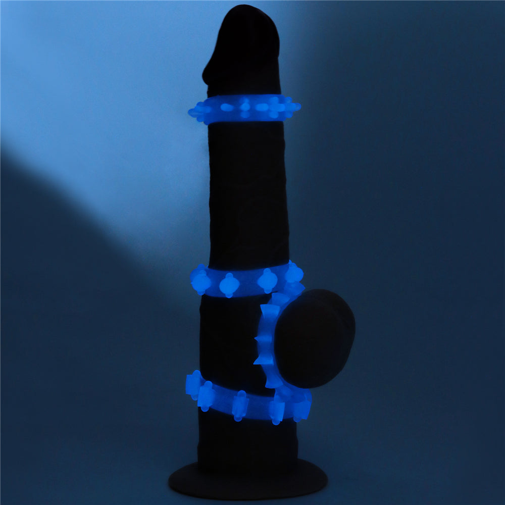 Lovetoy Lumino Play Penis Ring Set (4 Piece)