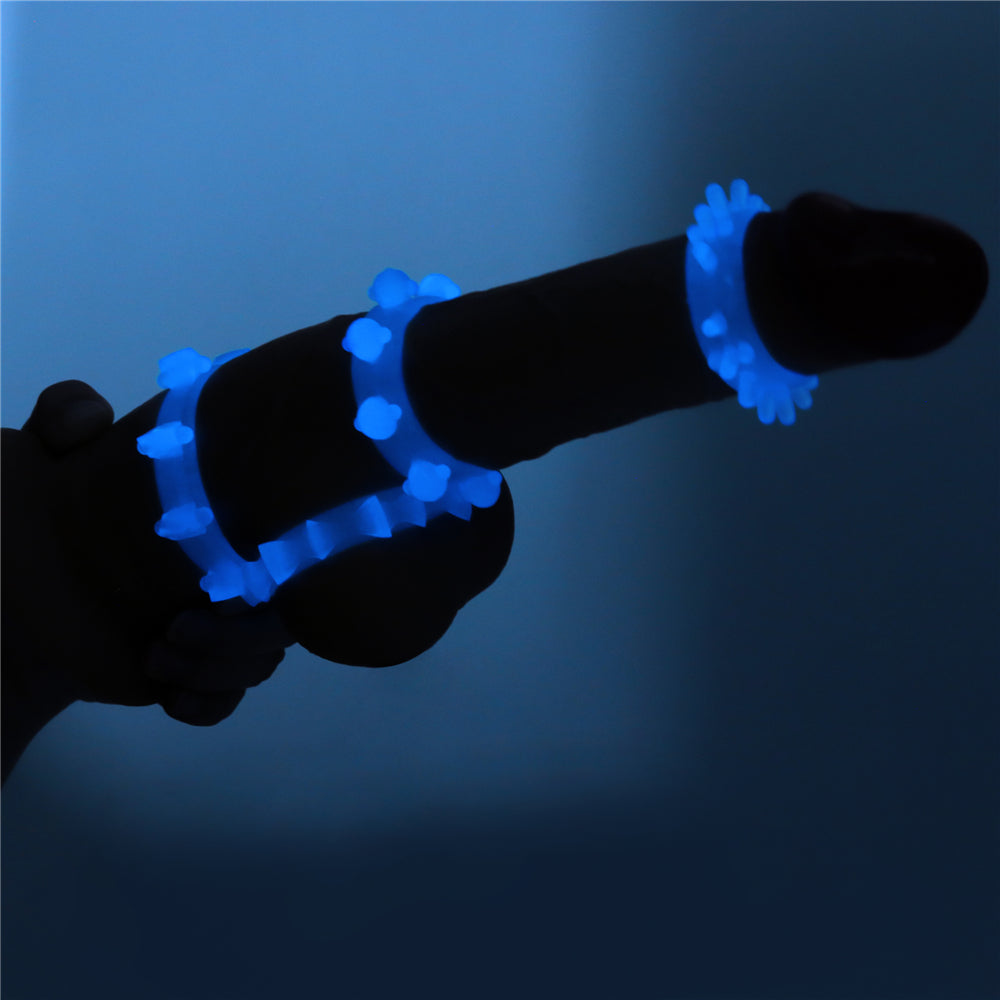 Lovetoy Lumino Play Penis Ring Set (4 Piece)
