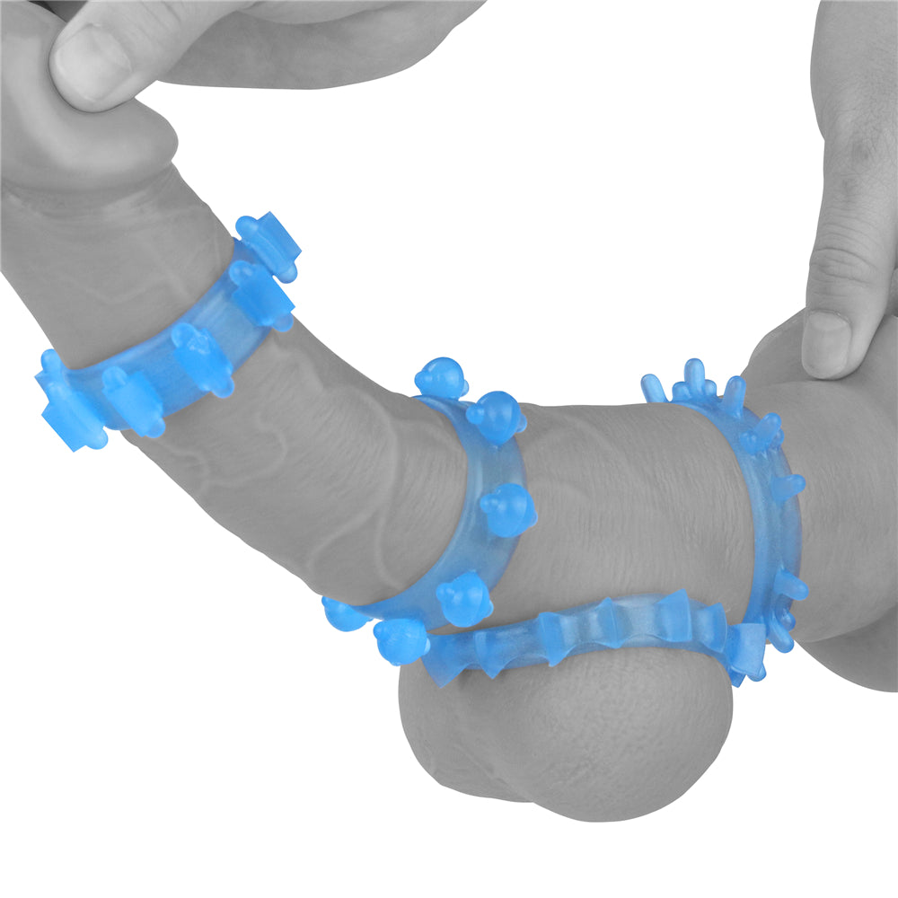 Lovetoy Lumino Play Penis Ring Set (4 Piece)