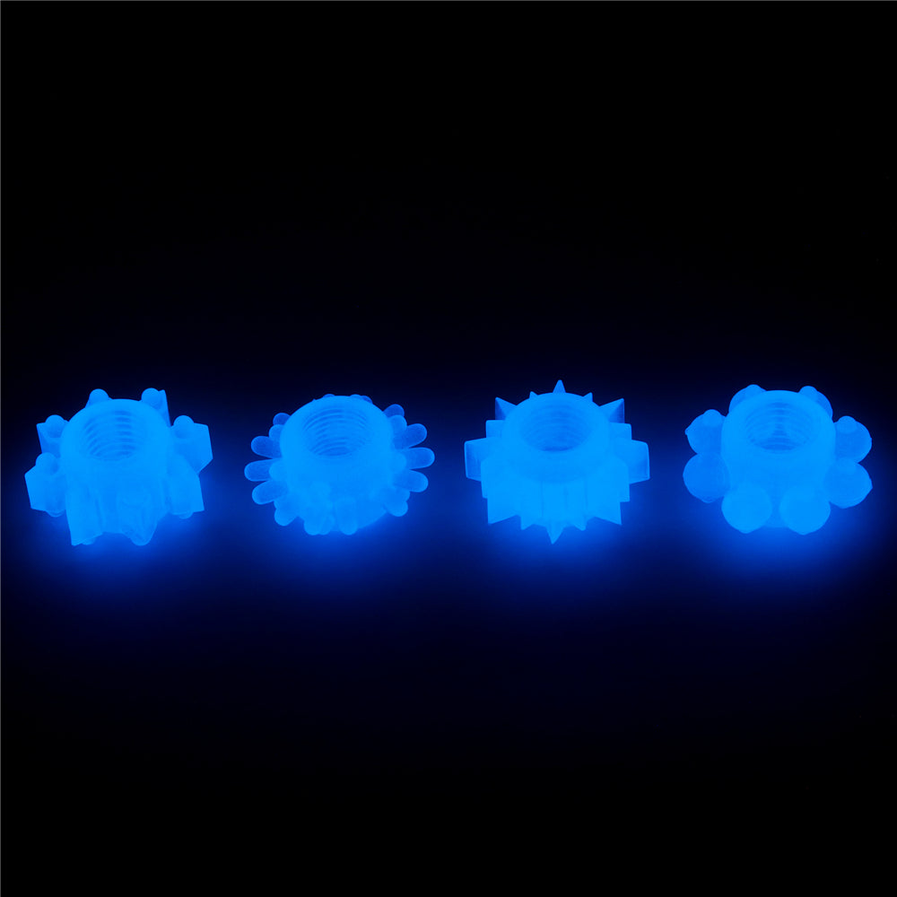 Lovetoy Lumino Play Penis Ring Set (4 Piece)