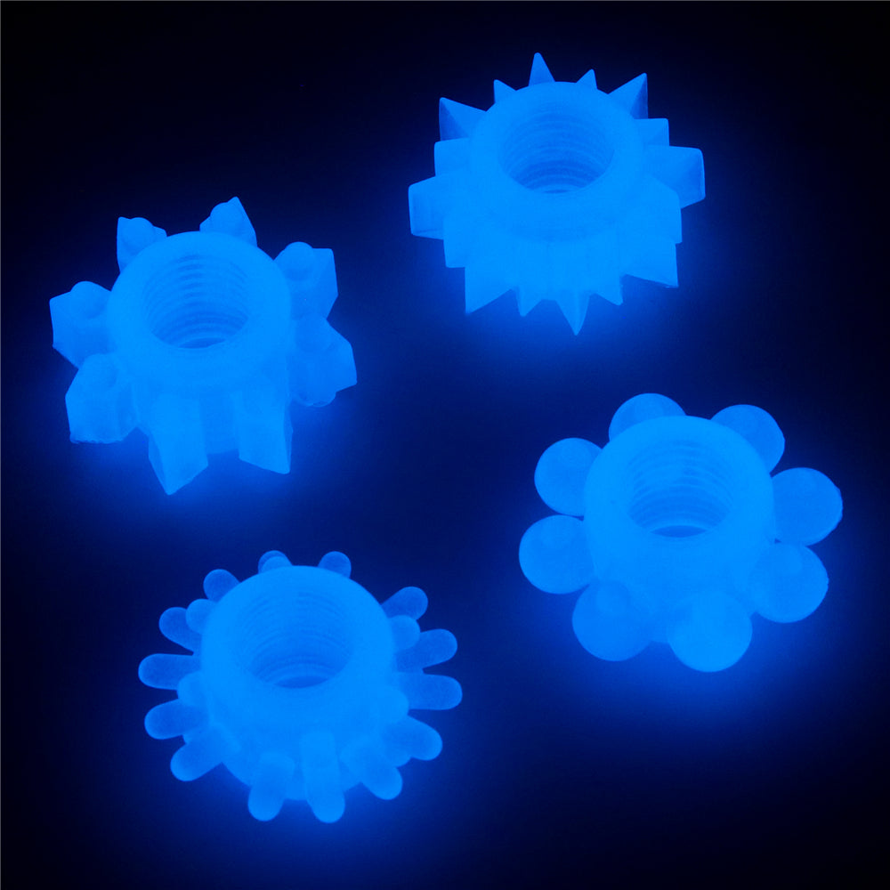 Lovetoy Lumino Play Penis Ring Set (4 Piece)